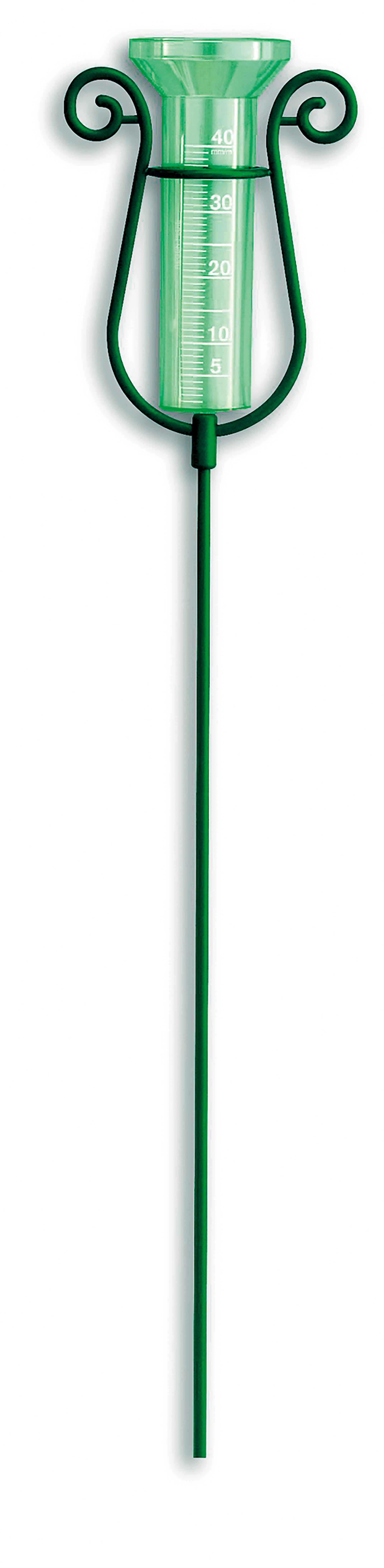 Regenmesser, Kunststoff mit grünem Metallstab Maße: 740x140 mm