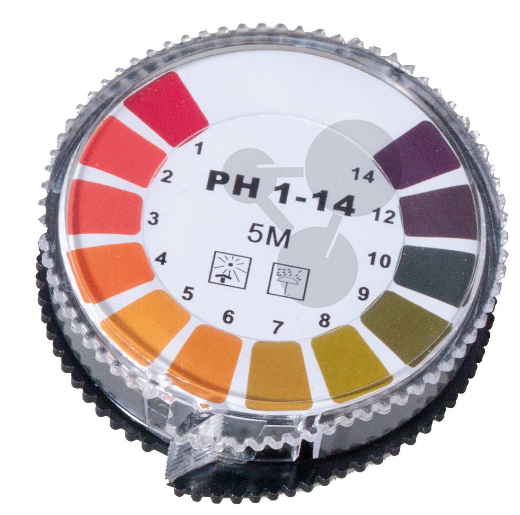 pH-Indikatorpapier pH 1.0-14.0 1 Rolle in Plastikdrehdose